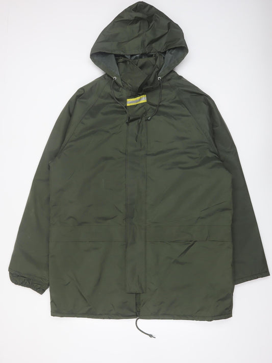 Marks and Spencer Men's Green L Hooded Waterproof Rain Coat Jacket