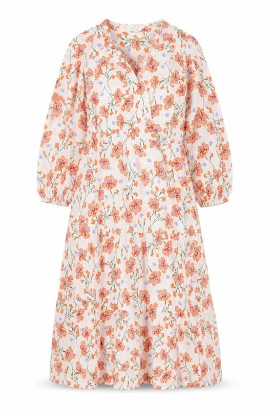 Marks & Spencer Per Una Women's Multicoloured Floral Midi A-Line Dress Size 6