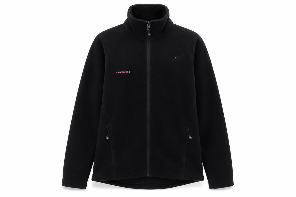 Mountain Life Women's Black Fleece Full Zip Jacket Size 8