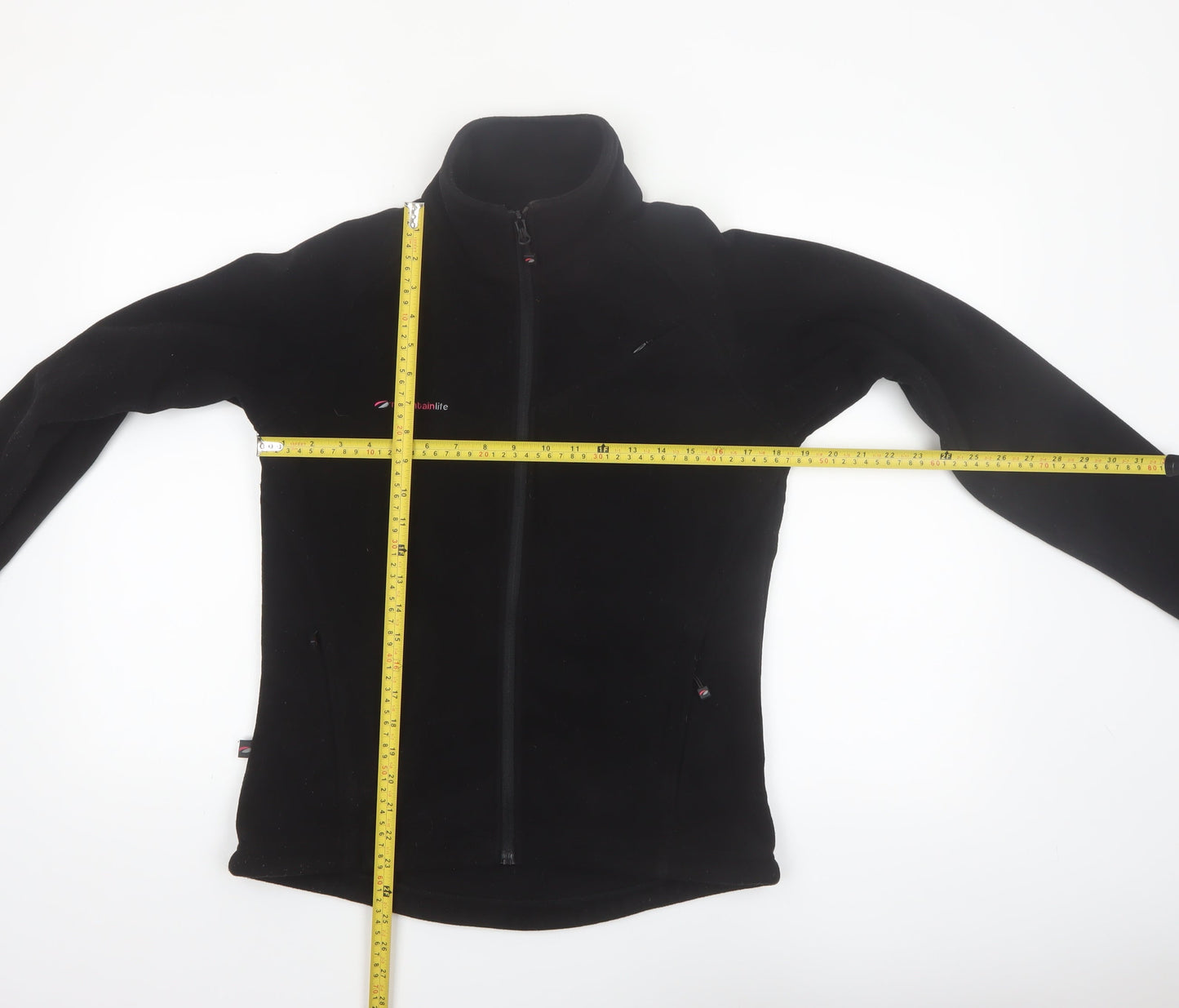 Mountain Life Women's Black Fleece Full Zip Jacket Size 8