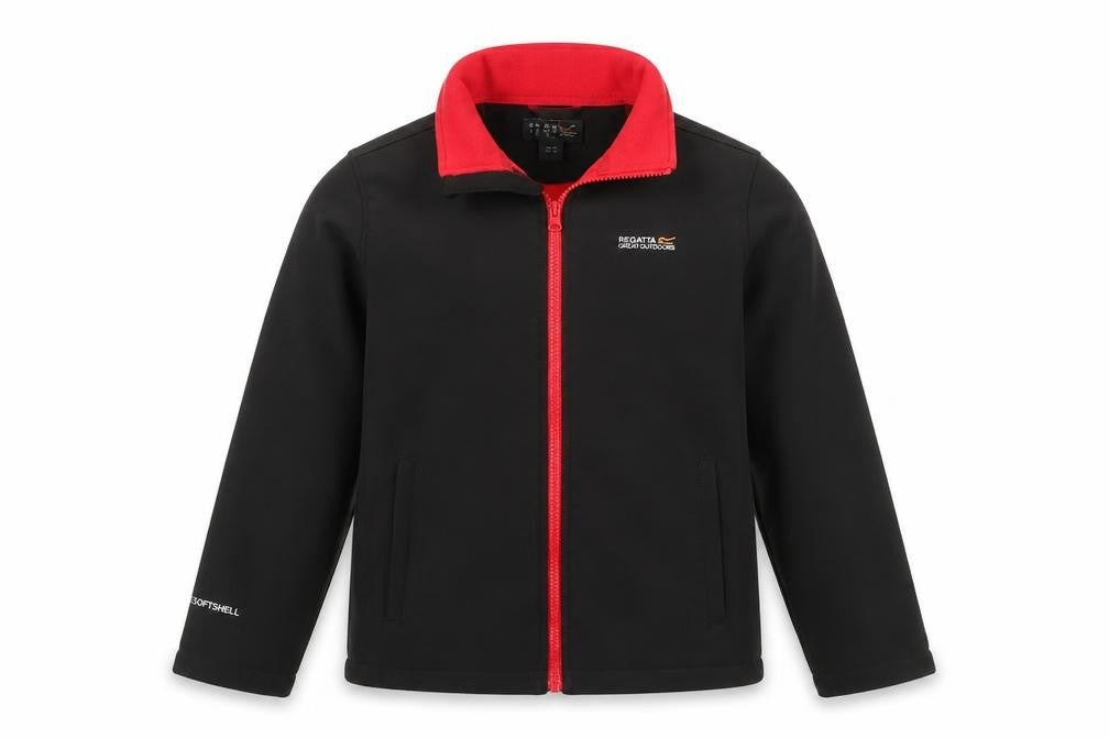 Regatta Boys Black Softshell Jacket 14 Years Full Zip Water Resistant