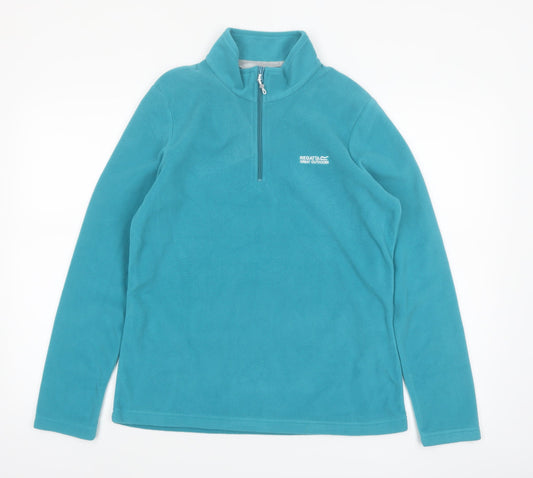 Regatta Great Outdoors Women's Blue 1/2 Zip Fleece Pullover UK 12