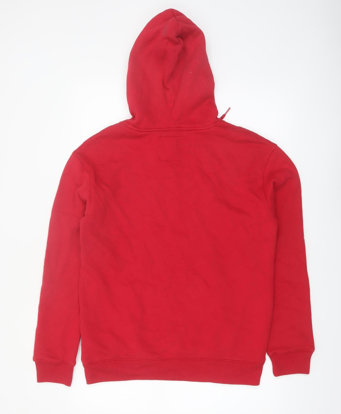 Hollister Men’s Red Pullover Hoodie Small Fleece Logo Sweatshirt