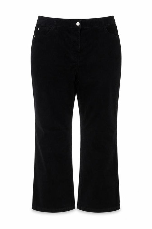 Next Women’s Black Corduroy Straight Leg Trousers Size 18 Slim