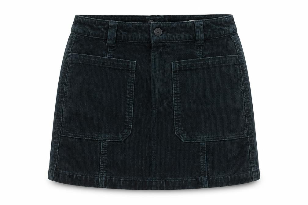 Marks & Spencer Women Blue Corduroy A-Line Short Skirt Size 10