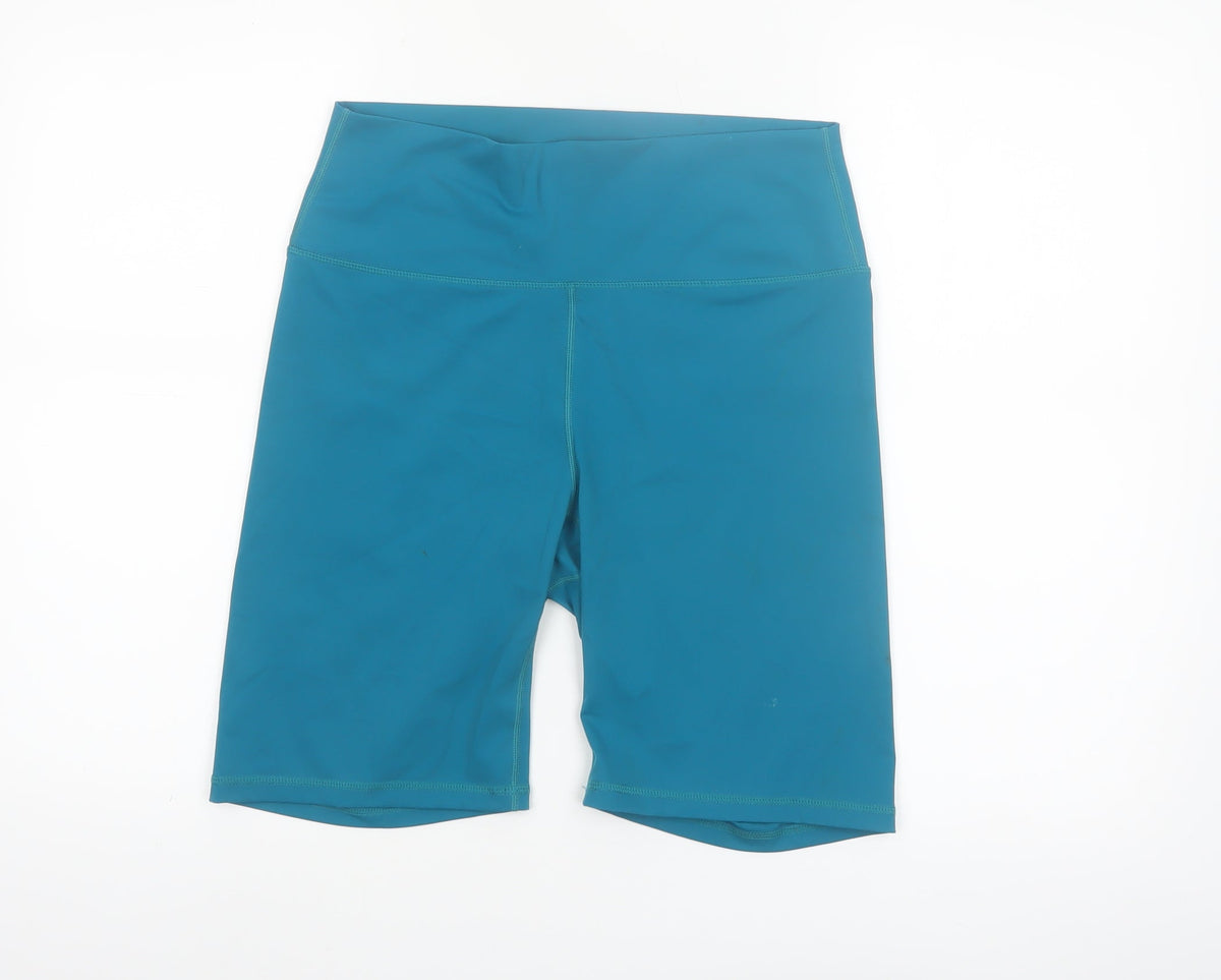 Dunnes Women Teal Biker Activewear Shorts Size L
