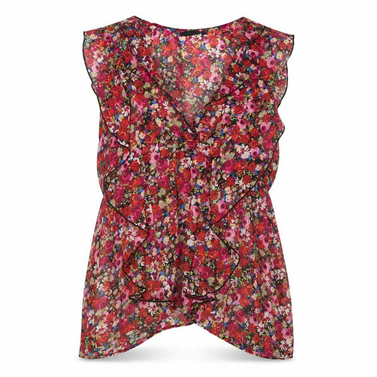 Next Women’s Multicoloured Floral Chiffon Ruffle Wrap Blouse Size 10