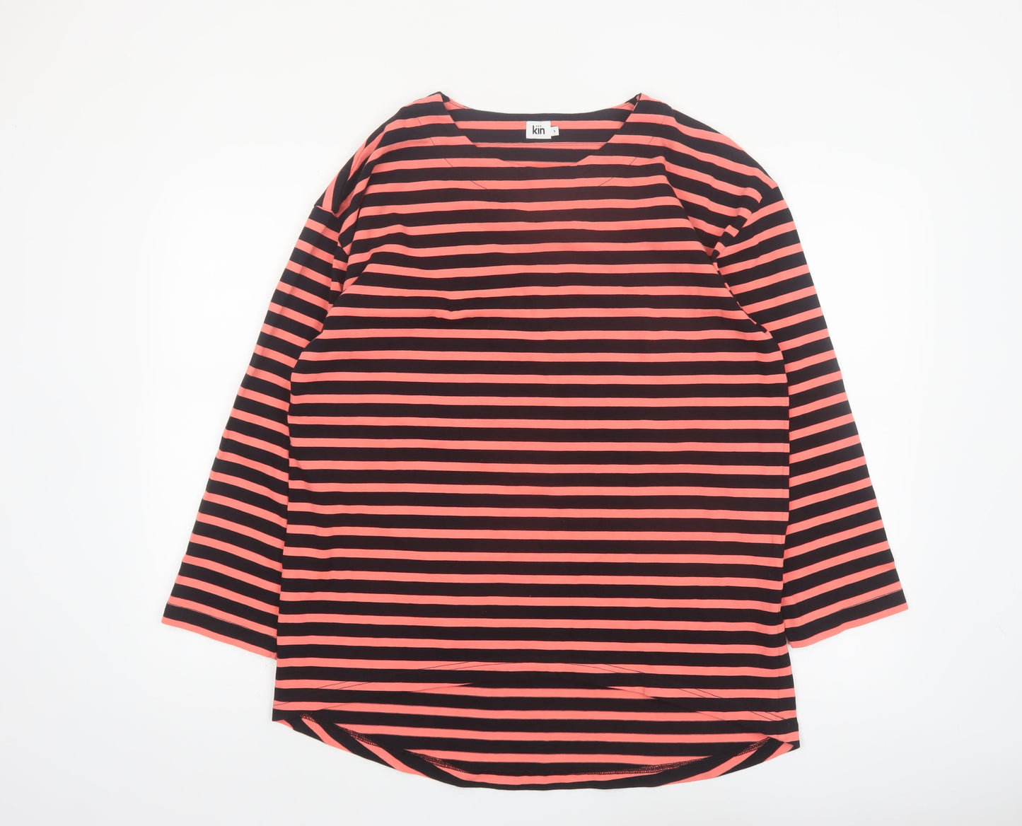 Kin Women's Multicoloured Striped Cotton Long Sleeve T-Shirt Size S