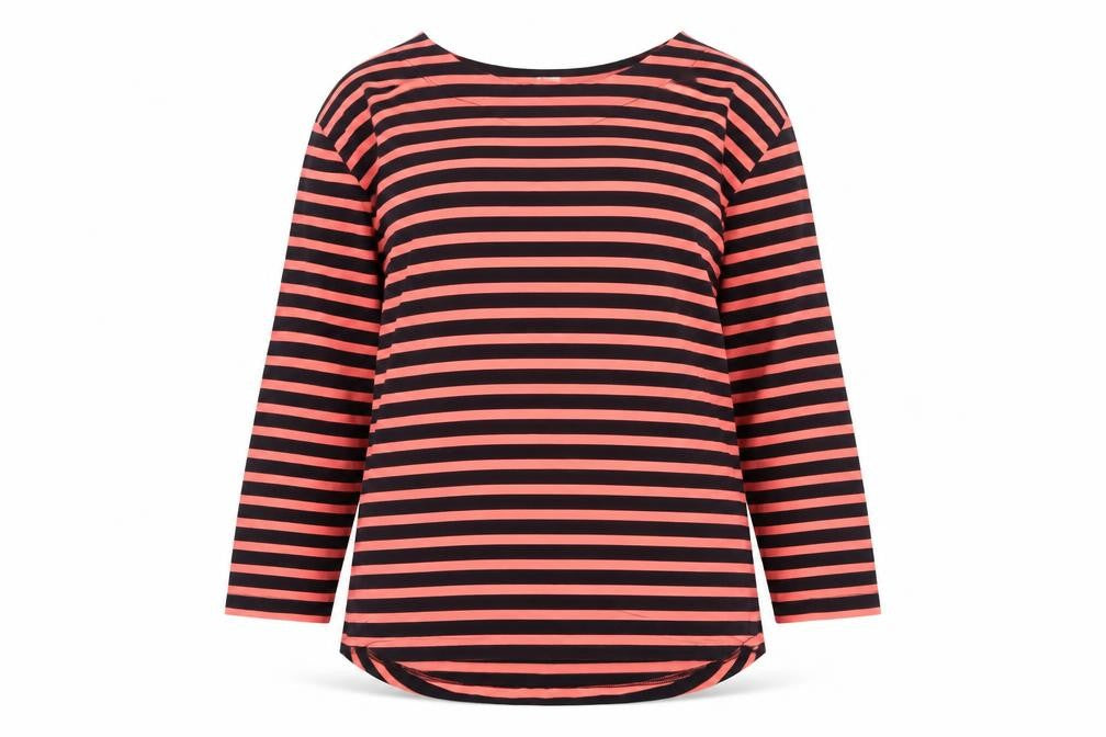 Kin Women's Multicoloured Striped Cotton Long Sleeve T-Shirt Size S