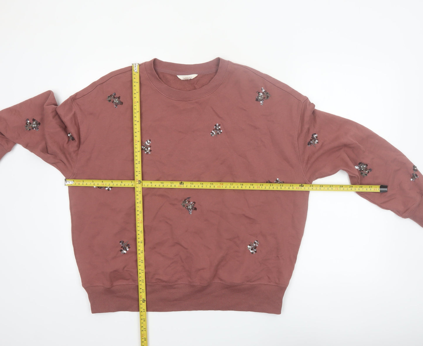 Marks and Spencer Per Una Women’s Pink Embellished Pullover Sweatshirt M