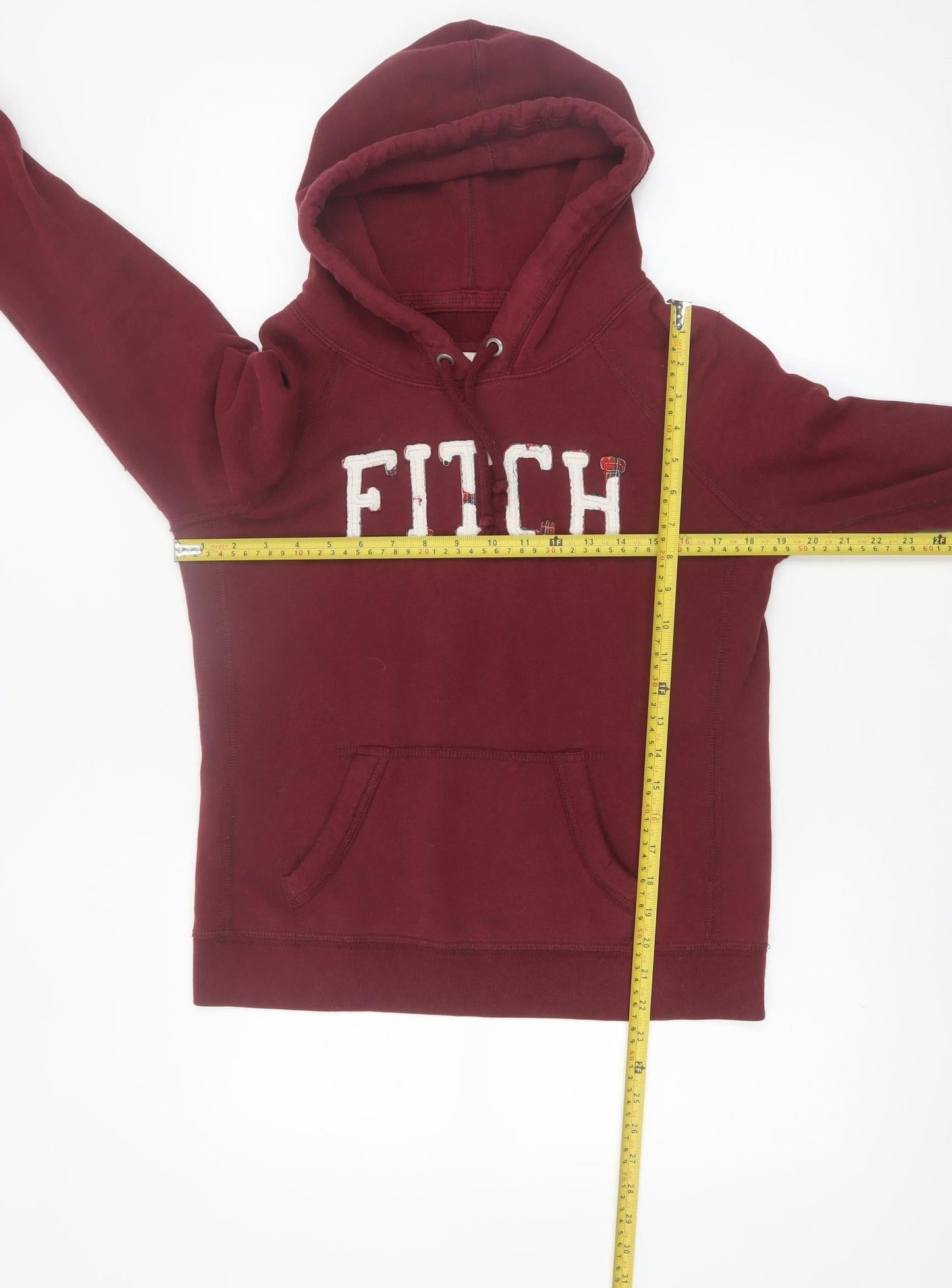 Abercrombie & Fitch Womens Burgundy Hoodie L Pullover Cotton Blend