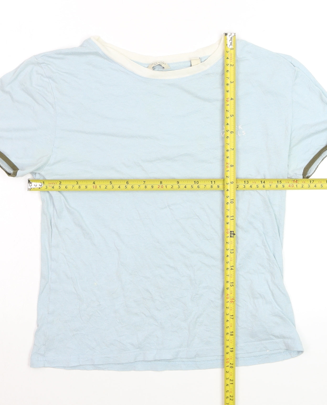 Jack Wills Women's Blue Ringer T-Shirt UK 12