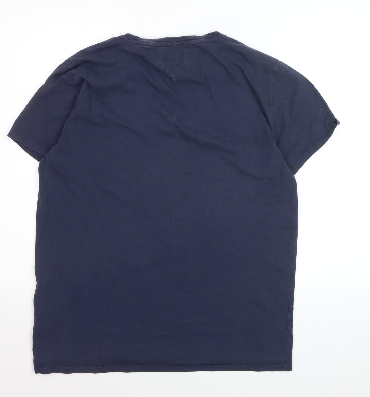 Tommy Jeans Men's Navy Blue XL Regular Fit Cotton T-Shirt