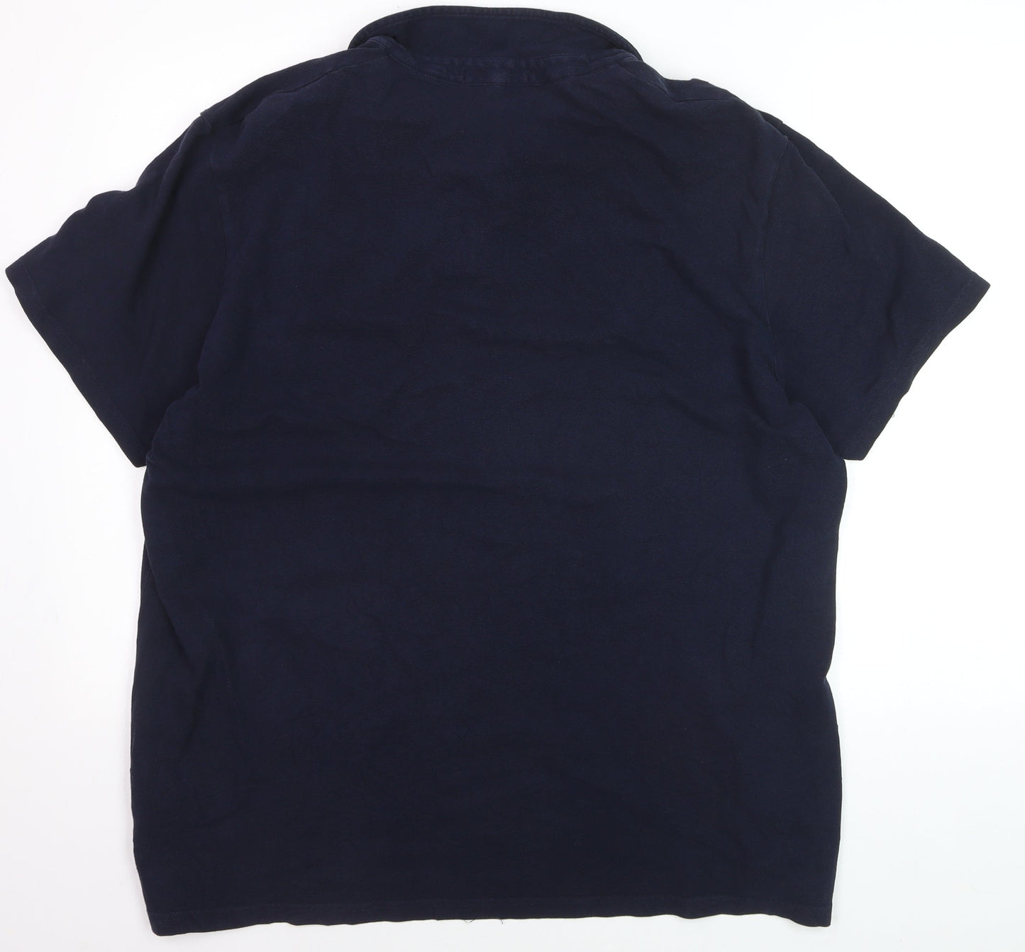 Admiral Mens Blue 2XL Polo Shirt Classic Cotton Short Sleeve