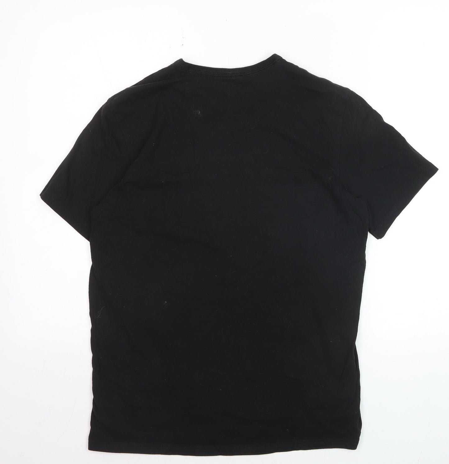 Calvin Klein Men’s Black Cotton Logo Crew Neck Short Sleeve T-Shirt M