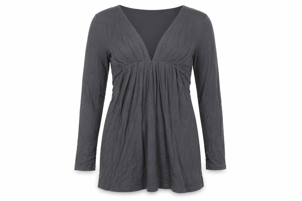 Amanda & Angel Women's Black Size 12 Long Sleeve Tunic Blouse