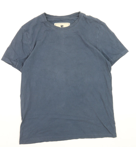 Fat Face Men's Blue Cotton Crew Neck Short Sleeve T-Shirt M