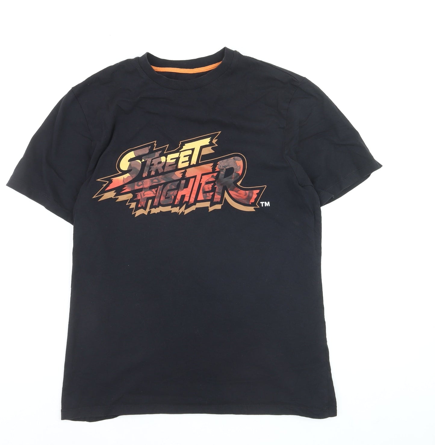 Street Fighter Black Men's Short Sleeve Cotton T-Shirt Size S