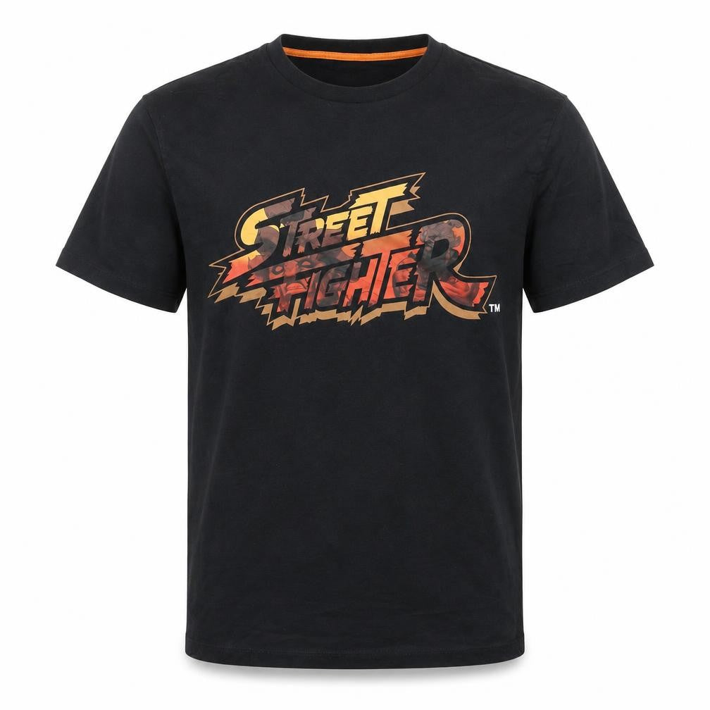 Street Fighter Black Men's Short Sleeve Cotton T-Shirt Size S