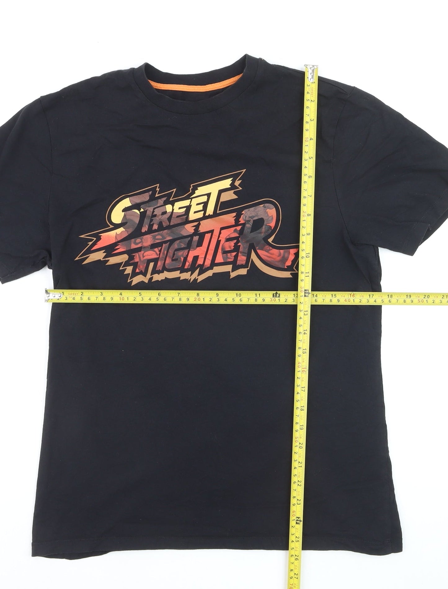 Street Fighter Black Men's Short Sleeve Cotton T-Shirt Size S