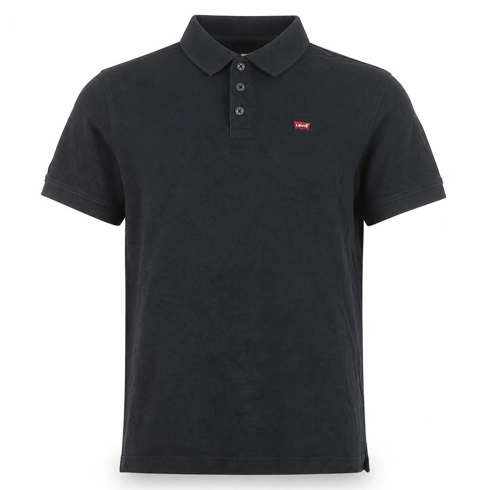 Levi's Men's Black Cotton Polo Shirt M Regular Fit