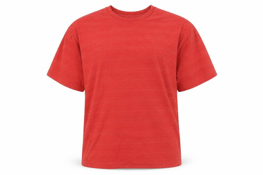 Puritan Men's Red Crew Neck Cotton Blend Short Sleeve T-Shirt Size L