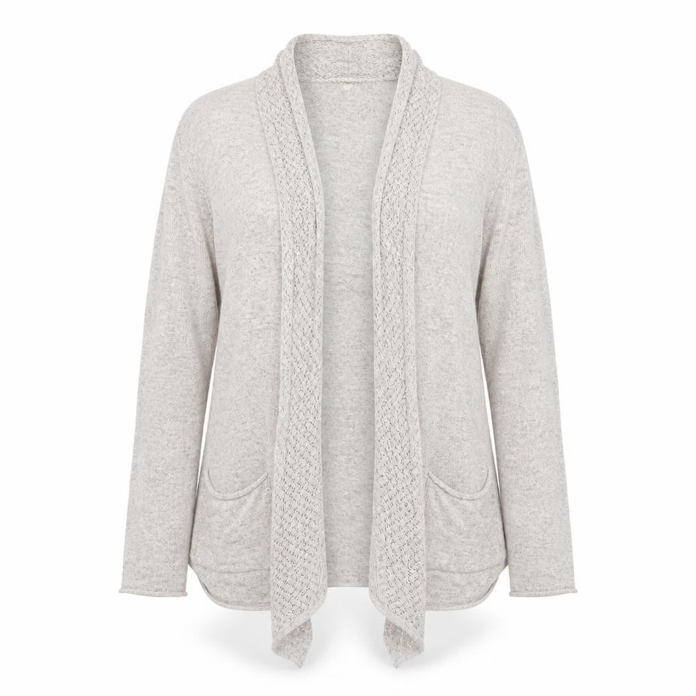 FatFace Women’s Beige Open Knit Long Sleeve Cardigan Size 10