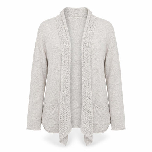 FatFace Women’s Beige Open Knit Long Sleeve Cardigan Size 10
