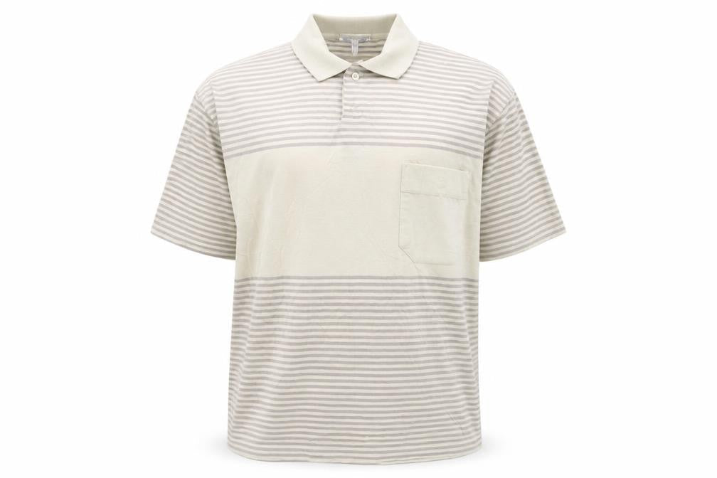 Valentino Uomo Men's Beige Striped Polo Shirt XL Regular Fit