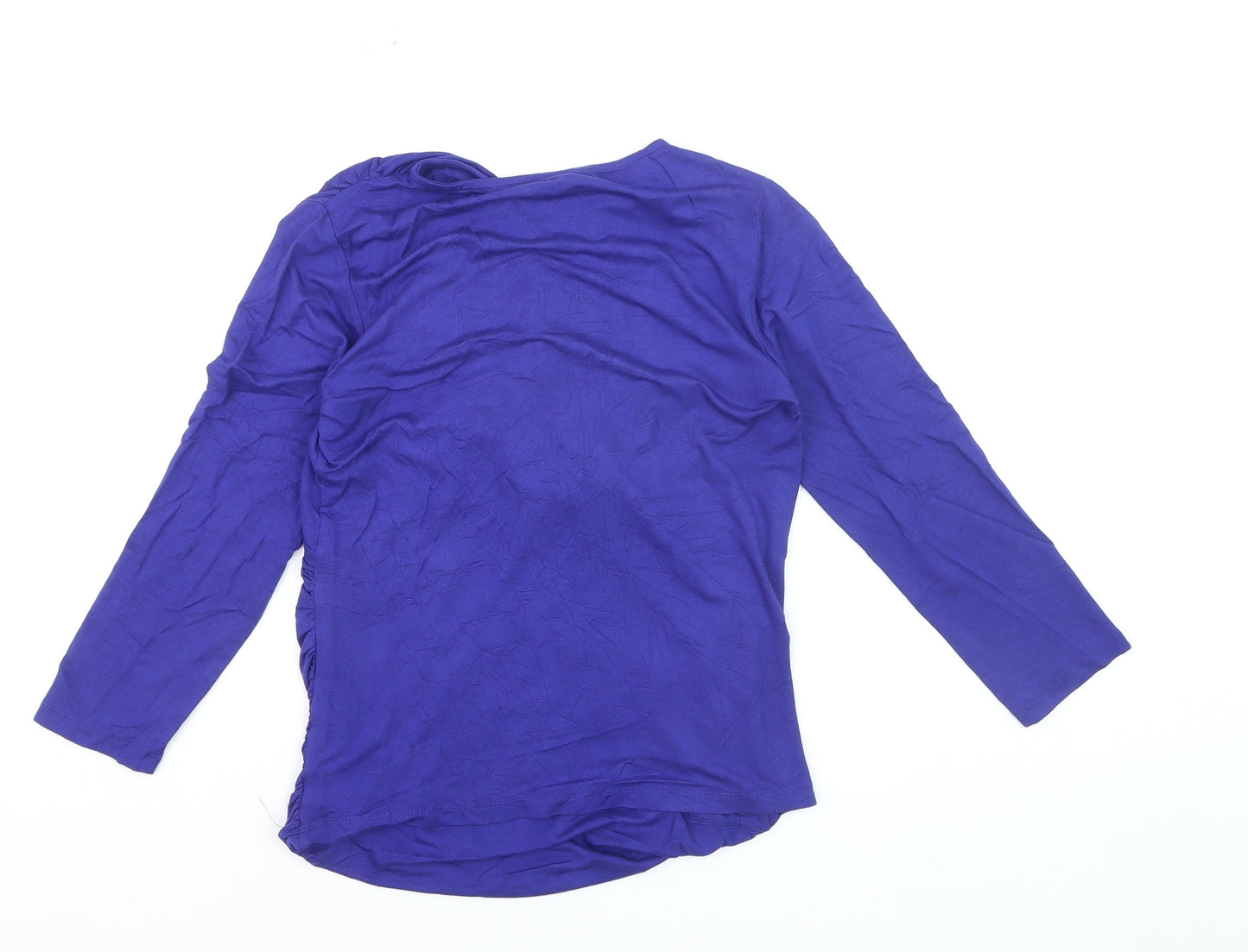 Artigiano Women’s Purple Wrap Style Viscose Jersey Blouse Size 12