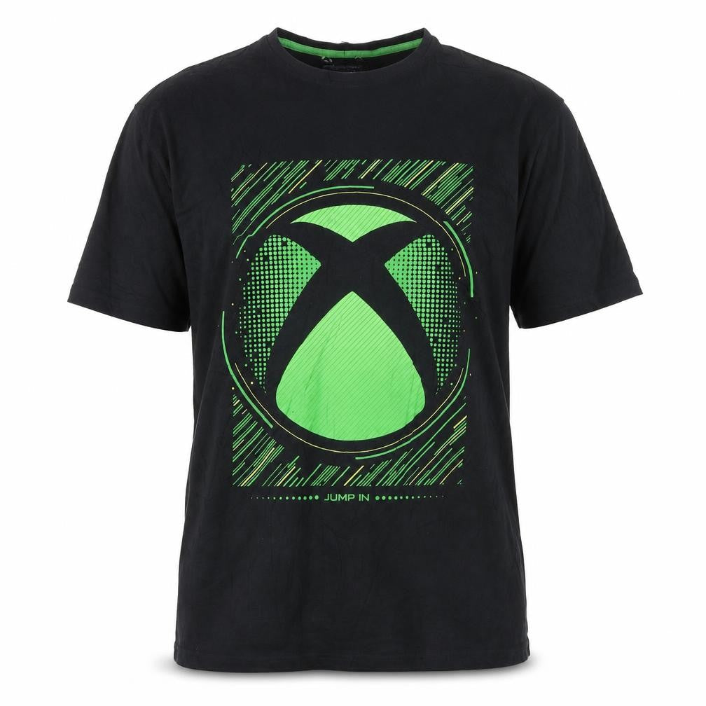 F&F Xbox Black Green Graphic Men's 2XL Short Sleeve T-Shirt