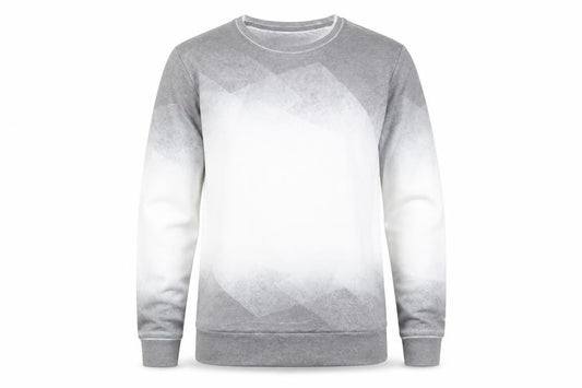River Island Men's Grey Ombre Geometric Pullover Sweatshirt M