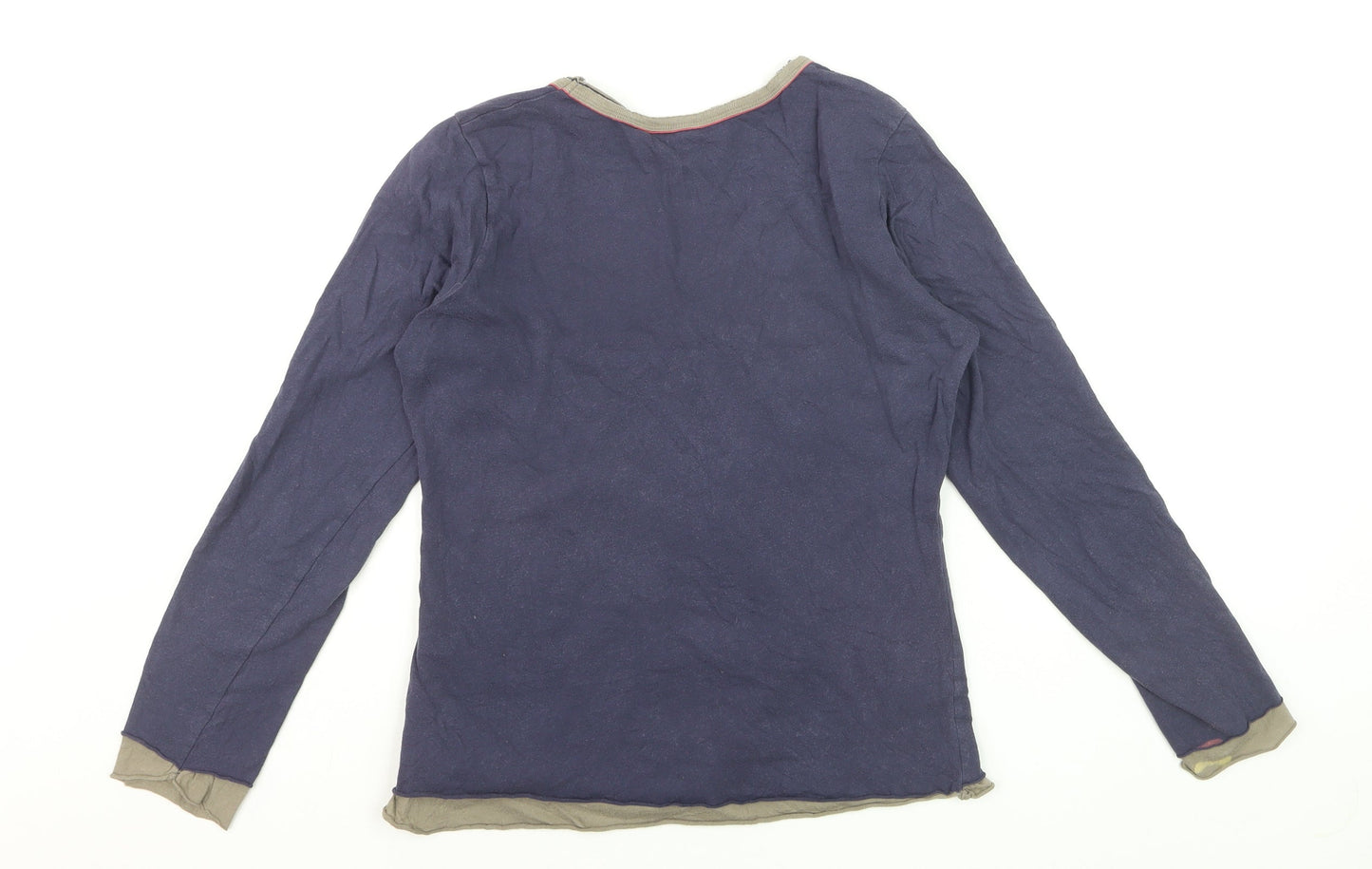 Boden Women’s Blue Long Sleeve Cotton Jersey Top Size 12