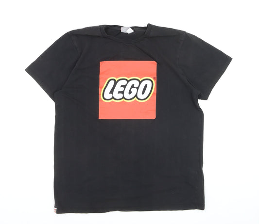 Primark Men’s Black LEGO Graphic Print Cotton T-Shirt XL