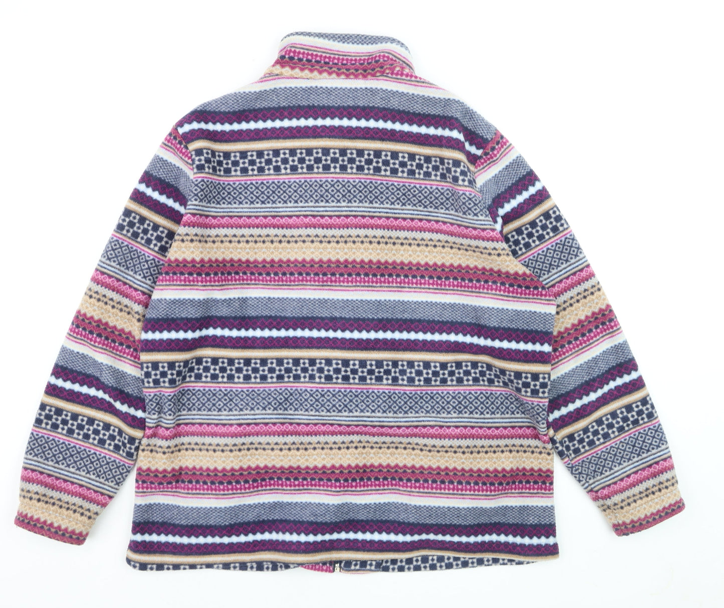 Damart Women's Multicoloured Full Zip Fleece Jacket Size M