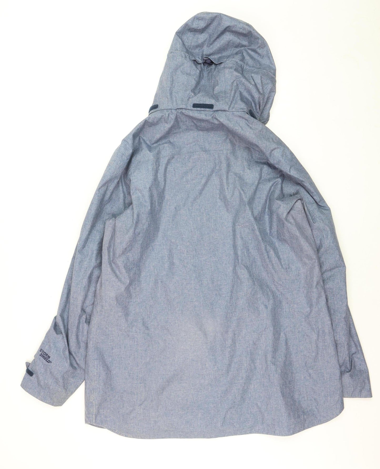 Peter Storm Women's Blue Waterproof Hooded Rain Jacket Size 18