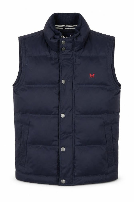 Crew Clothing Men's Blue Puffer Waistcoat Size M