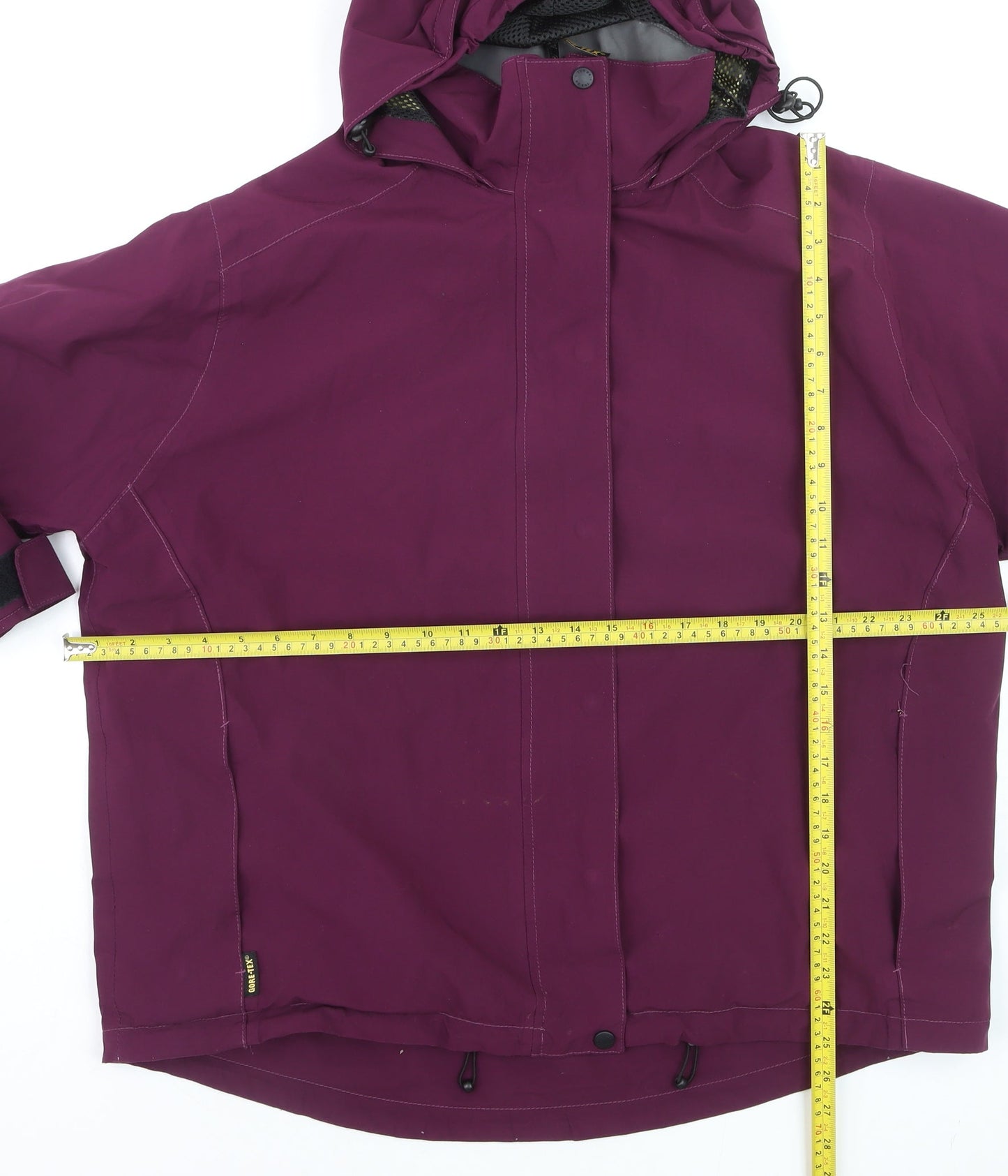 TOG24 Womens Purple Gore-Tex Waterproof Hooded Rain Jacket Size 16