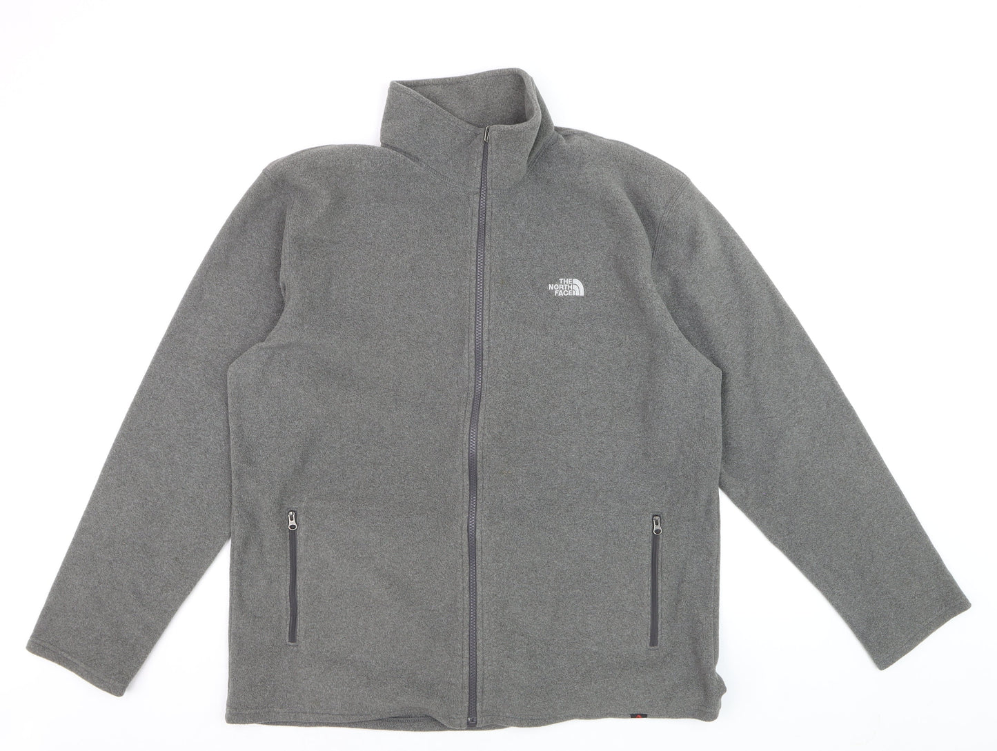 The North Face Men's Grey XL Full Zip Fleece Sweatshirt