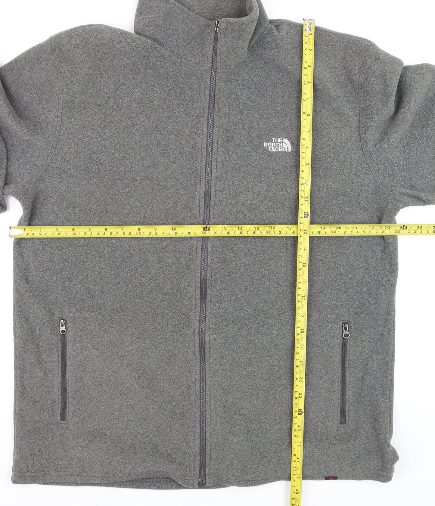 The North Face Men's Grey XL Full Zip Fleece Sweatshirt