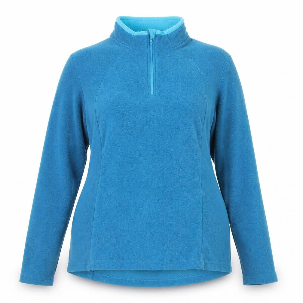 Decathlon Women Blue Fleece Half Zip Pullover Sweatshirt XL