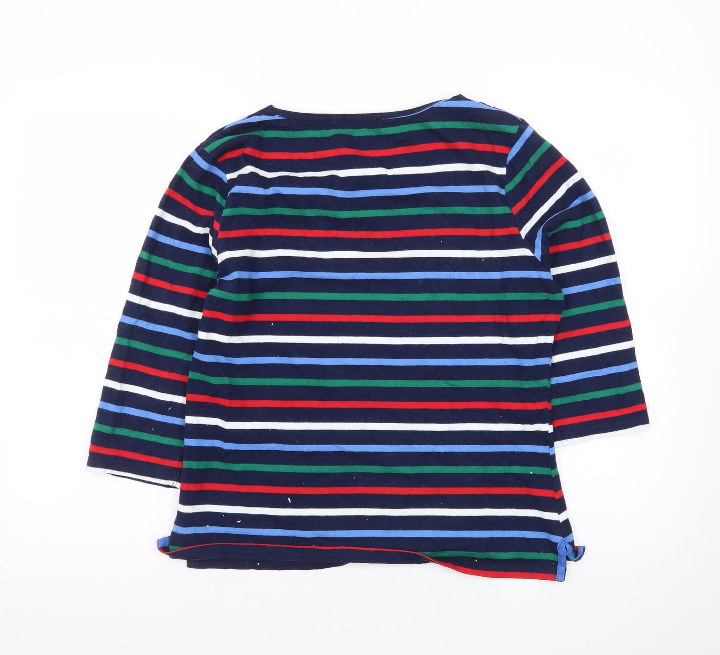 Weekend Womens Multicoloured Striped 3/4 Sleeve Cotton T-Shirt Size 14
