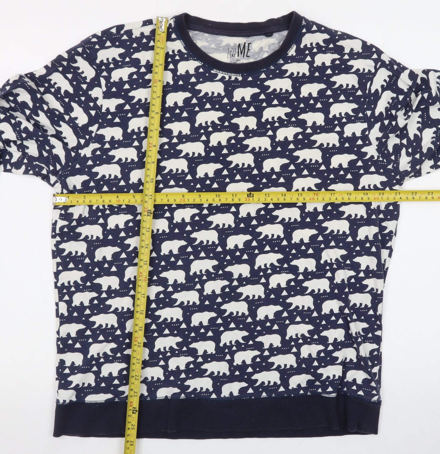 Next Women’s Blue Animal Print Long Sleeve Cotton T-Shirt L