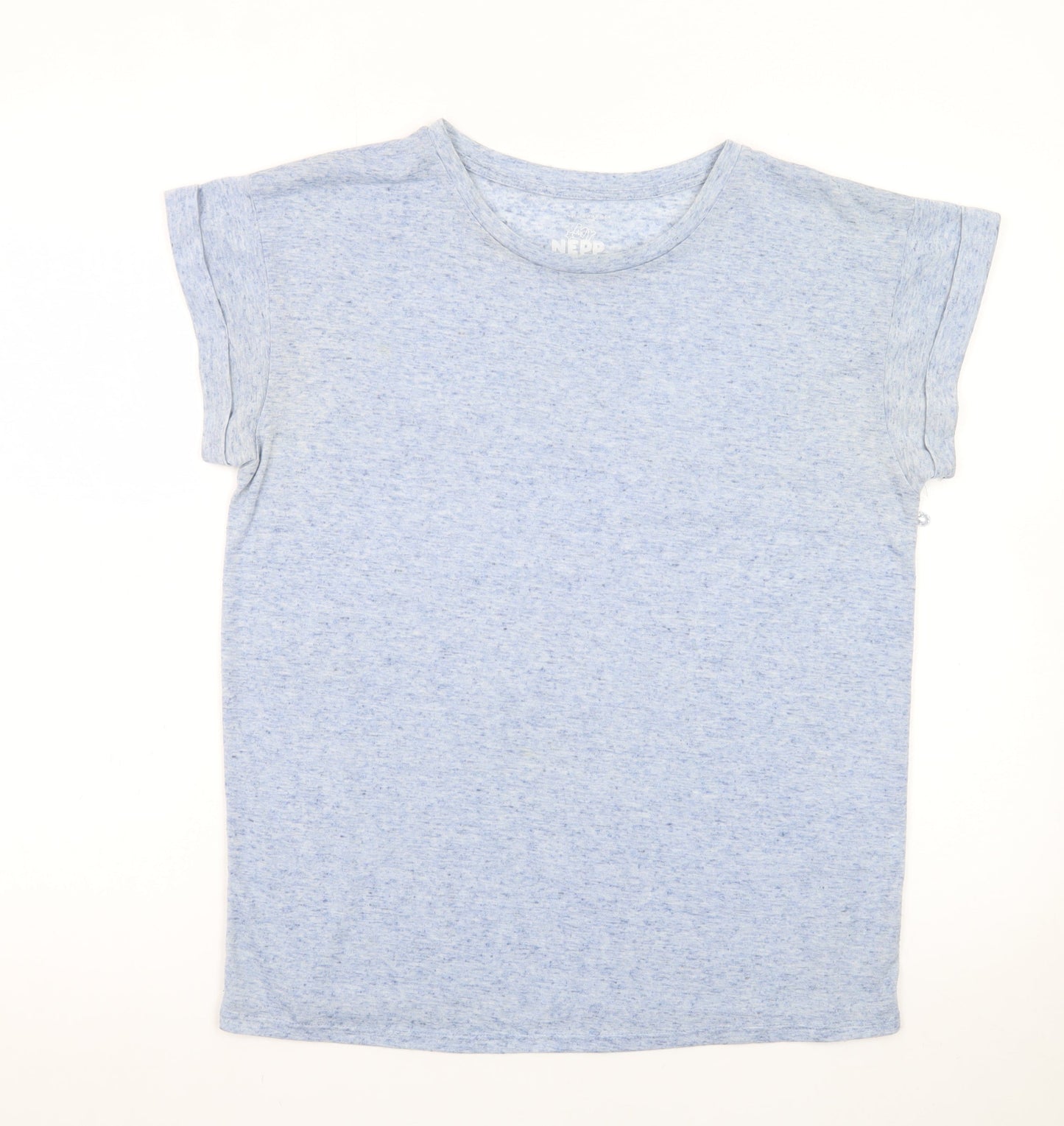 Atmosphere Women's Blue Marl Crew Neck Short Sleeve T-Shirt Size 12