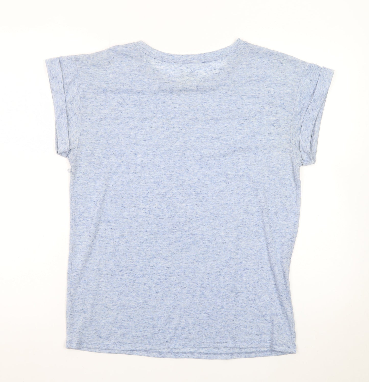 Atmosphere Women's Blue Marl Crew Neck Short Sleeve T-Shirt Size 12