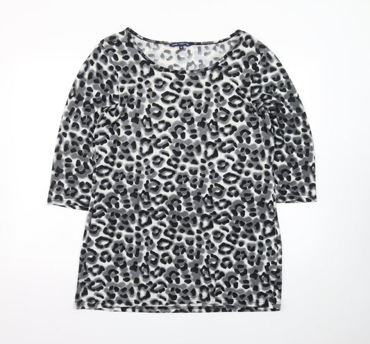 Store Twenty One Women's Grey Animal Print Bodycon Dress Size 16