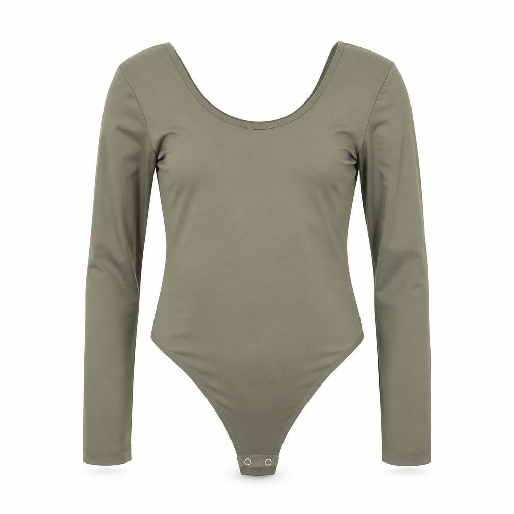 Weekday Women’s Green Long Sleeve Bodysuit Top Size M