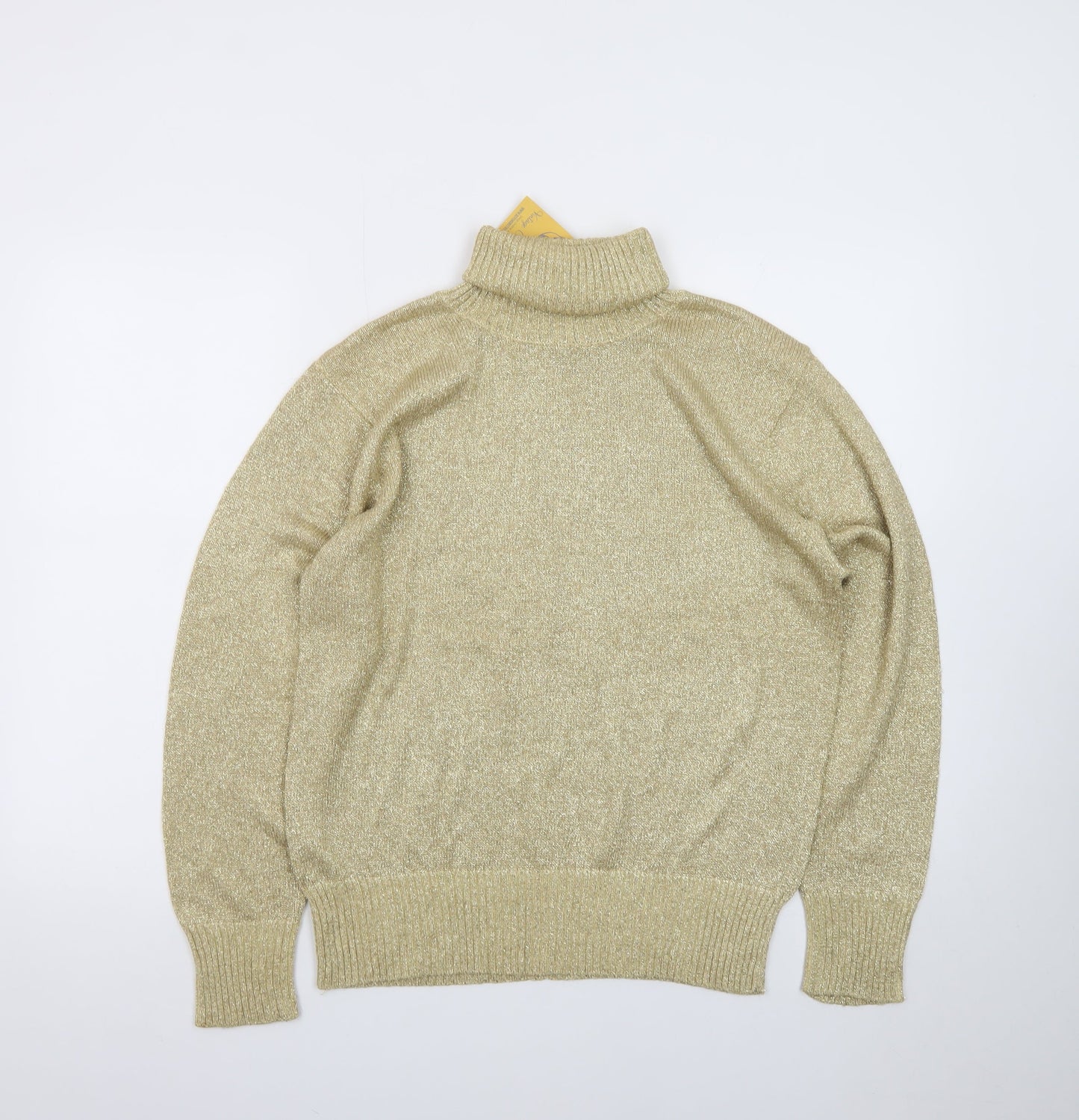 Westbound Womens Gold Roll Neck Knit Jumper Size S