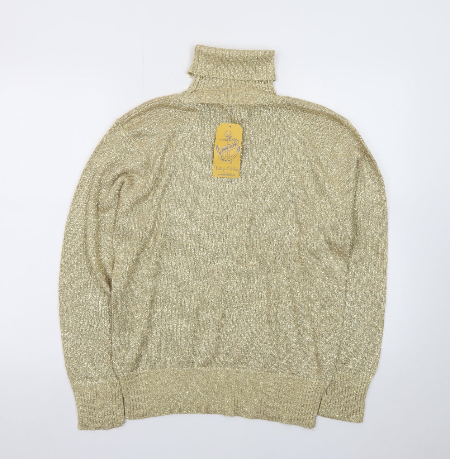 Westbound Womens Gold Roll Neck Knit Jumper Size S