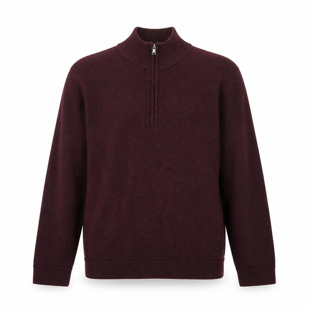 Express Men’s Red Wool Half Zip Jumper XL High Neck